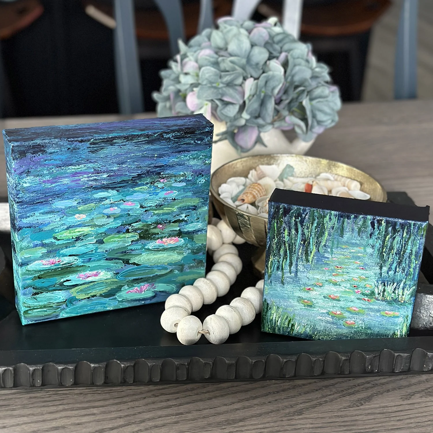 water lillies in suit - kitchen tray.jpg (Copy)