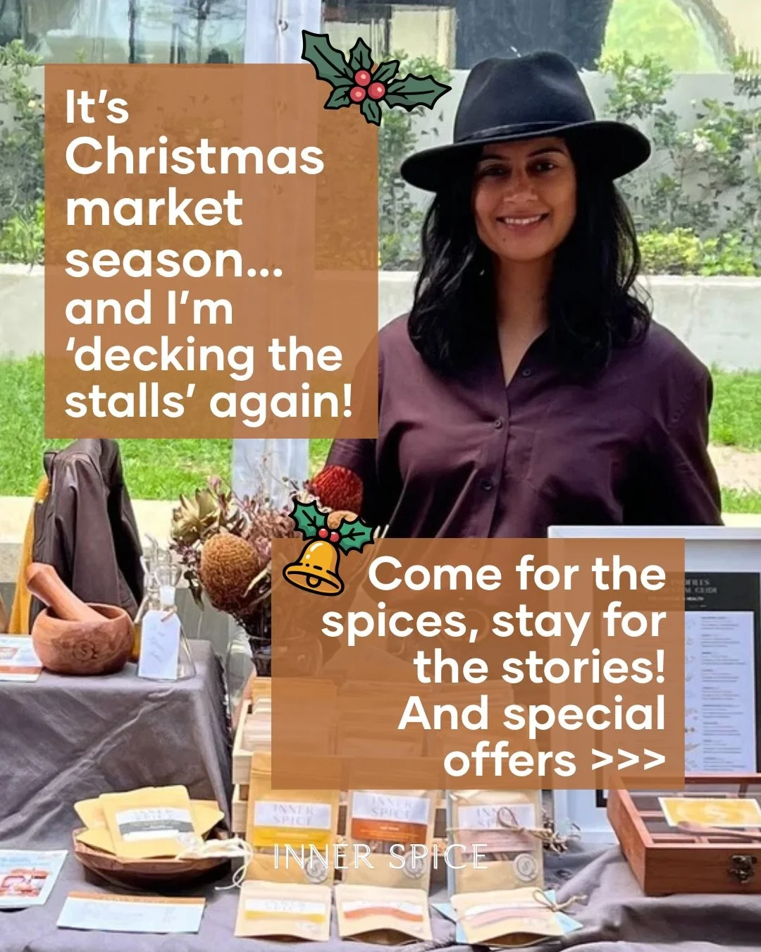 It&rsquo;s officially market season&hellip; and I&rsquo;m decking the stalls once again!🎄
 💫This time of year always reminds me why I love being part of Perth&rsquo;s vibrant small-business community.

🎉My corporate wellbeing work is structured an