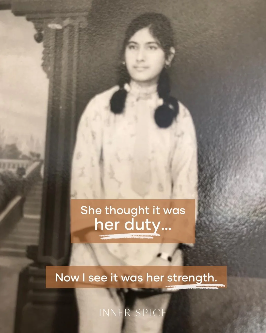 When I look at my Mum&rsquo;s story, I&rsquo;m still in awe - of her strength, her tenacity, her calmness, and unwavering commitment🧡

At 21, she entered an arranged marriage with my Dad without ever meeting him beforehand💫

No photos, no long conv