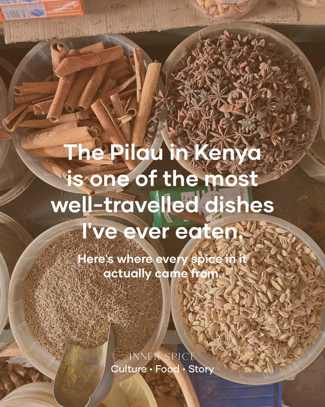 I&rsquo;ve been eating pilau since childhood, a time when I never once thought to trace back where the spices actually came from🧡

Turns out the answer is: everywhere🌍

🇱🇰Cinnamon from Sri Lanka
✨Cumin from Arabia
🗺️Cloves from Zanzibar - by way