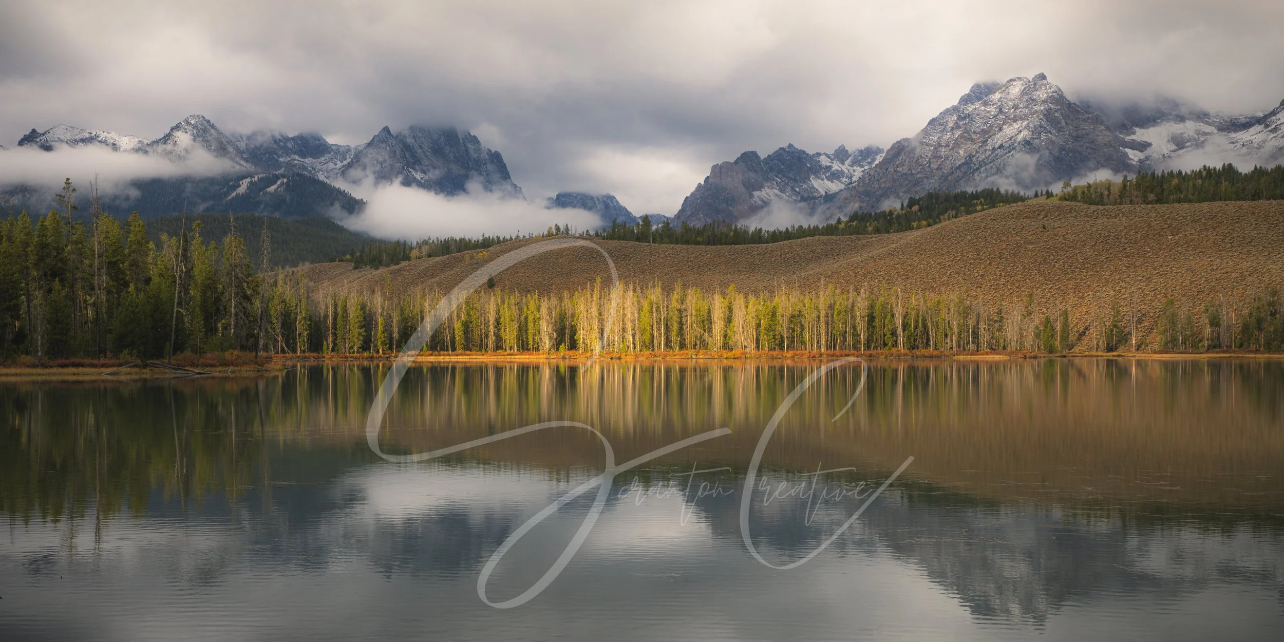 A Little Golden Light On Little Redfish Lake.jpg