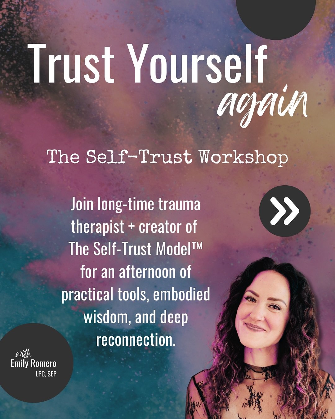 Join the next Self-Trust workshop!

Come together on July 26th for an afternoon of practical tools, embodied wisdom, and deep reconnection&hellip; 

All in service of TRUSTING YOURSELF again! 

Plus, you&rsquo;ll get a copy of the transformative book