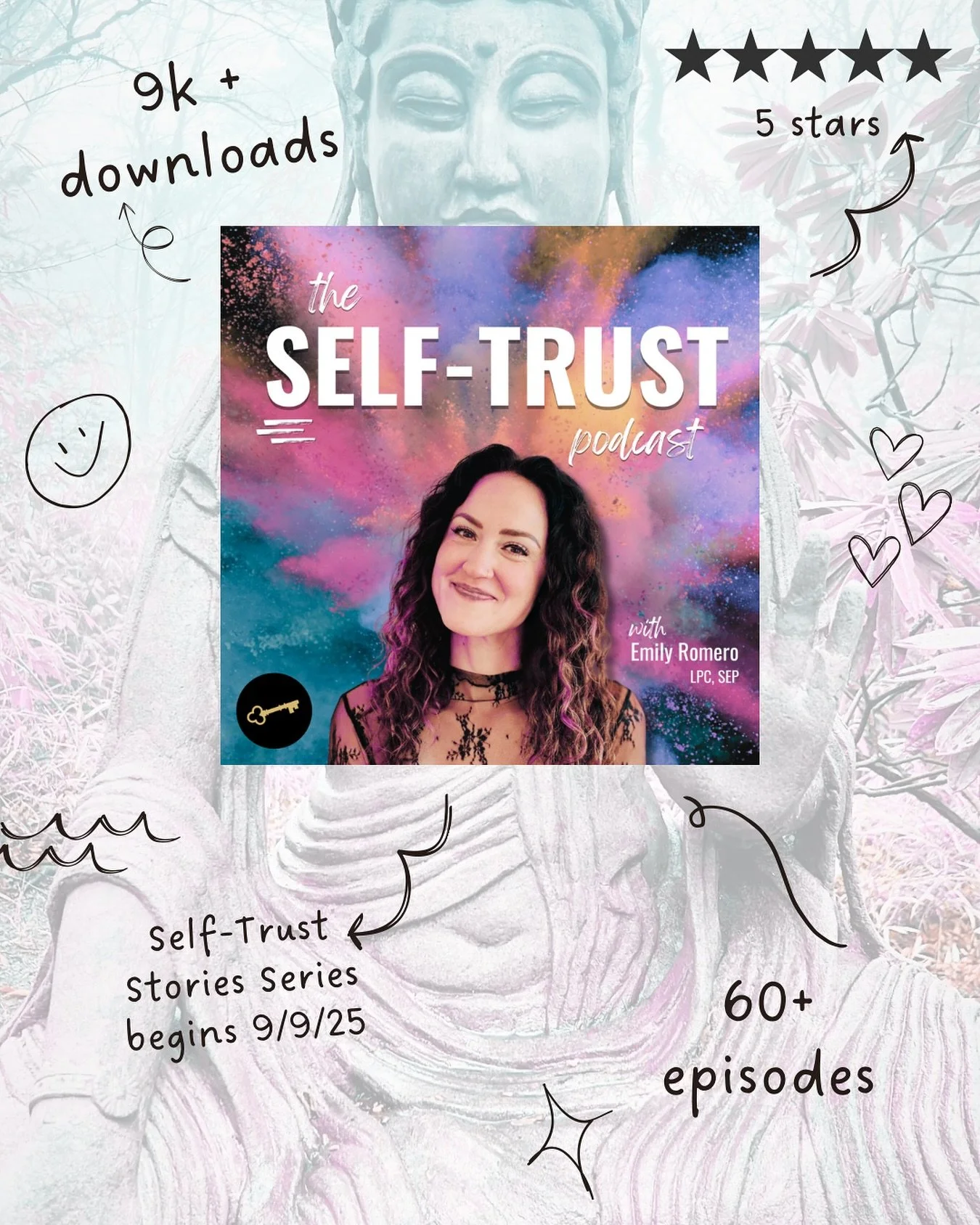 As I step into a leave from my business for a while, stay connected on The Self-Trust Podcast… 
Over the next few months, you’ll get to hear from some incredible women in The Self-Trust Stories Series…
Guided somatic practices &