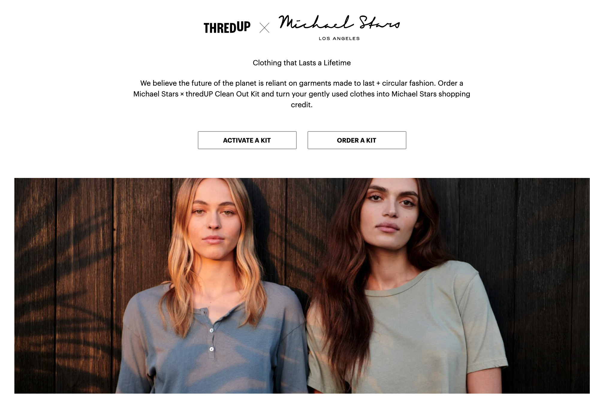 Michael Stars Sets Out to Extend the Life of Clothes with New Apparel Clean Out Enabled by thredUP’s Resale-as-a-Service