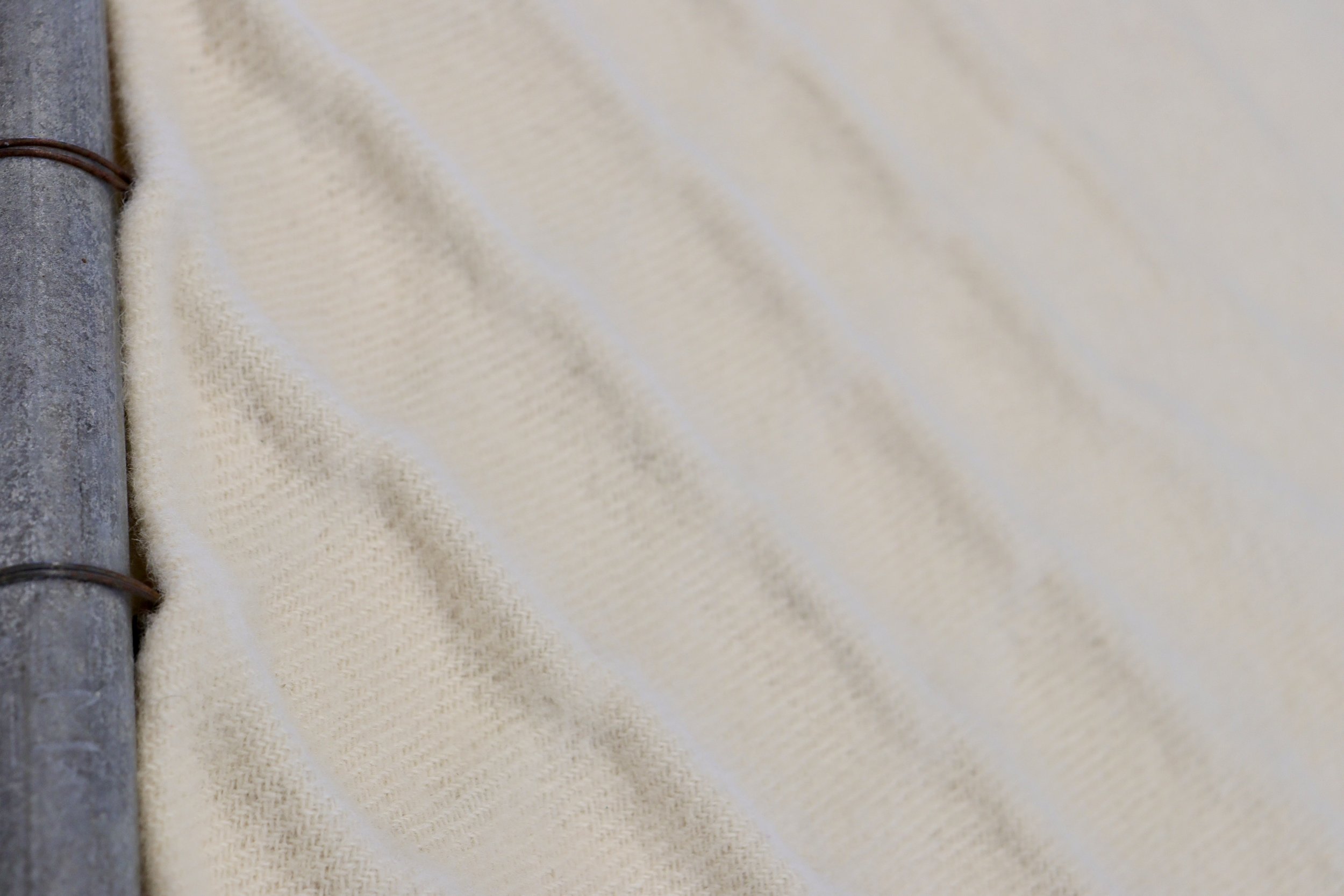 'Inside out' (detail), 2025
Found gate with discarded woollen blanket.
120 x 120cm.