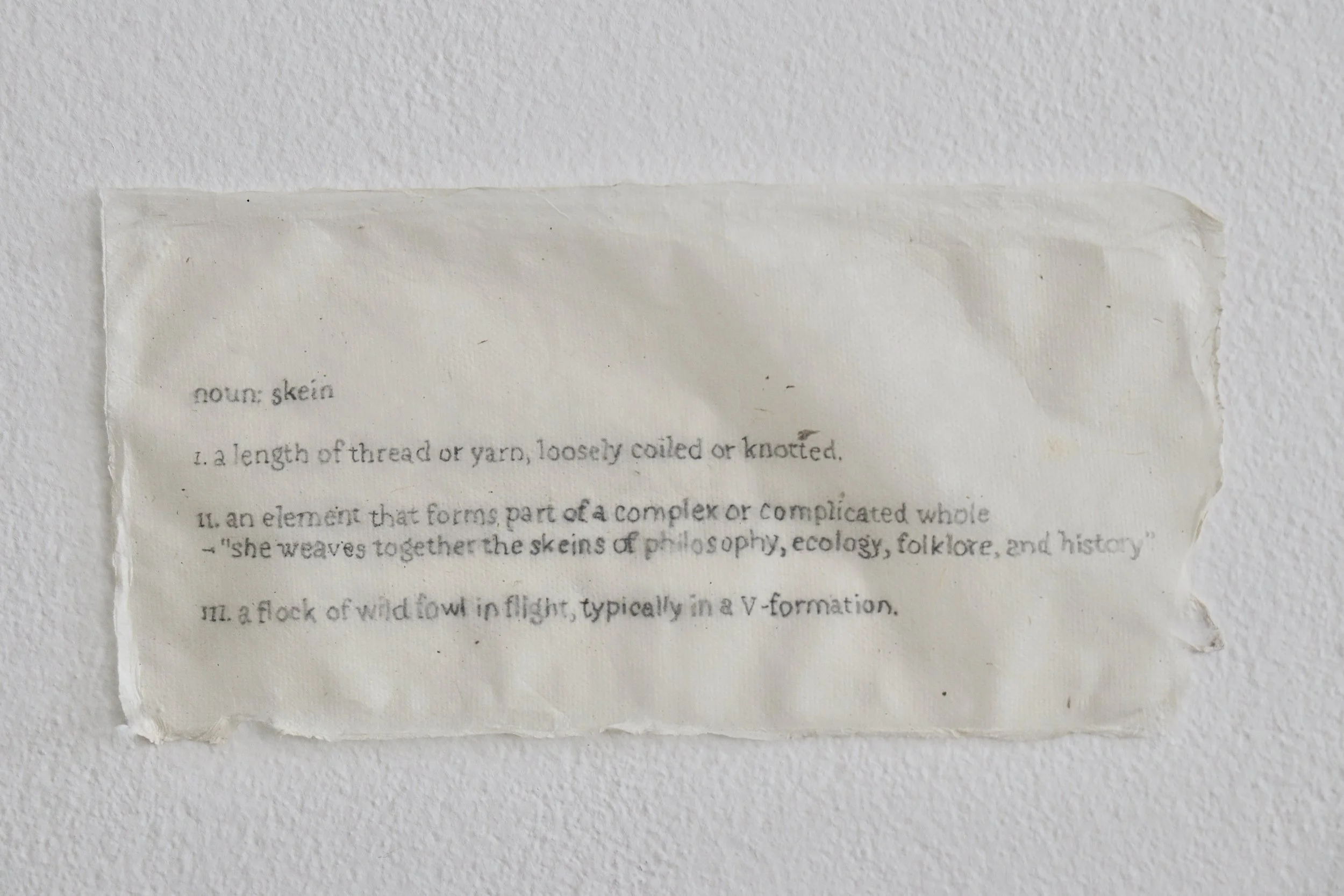 ‘Skein’, 2025
graphite on Lokta paper,
10.2 x 20cm.