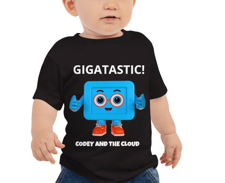 Codey says, '“Gigatastic!” Toddler Tee