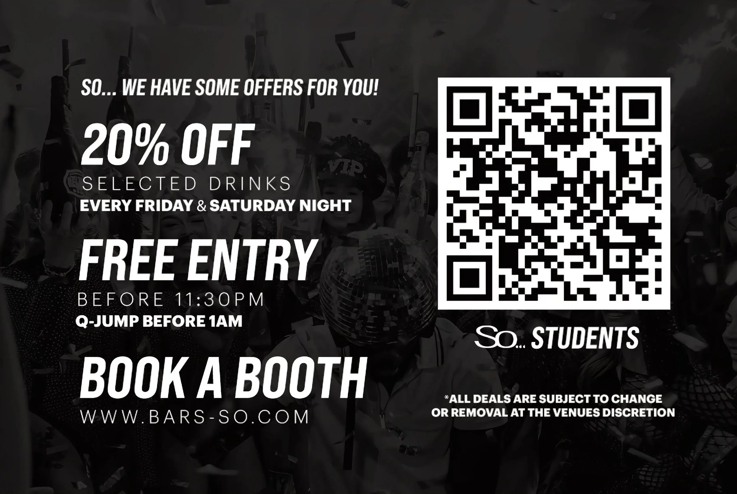 freshers 2026 BAR SO STUDENT CARD