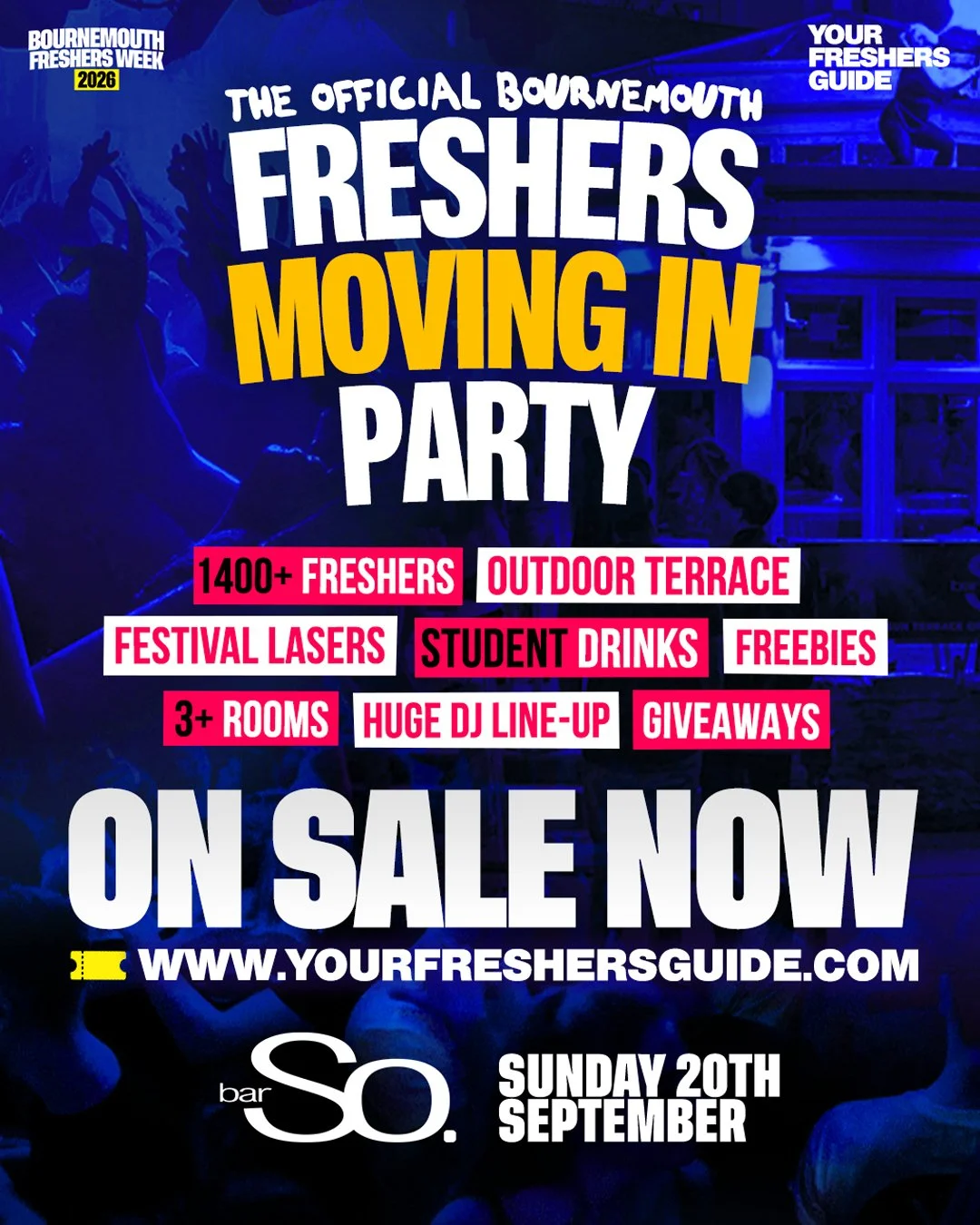 freshers moving in party bournemouth artwork