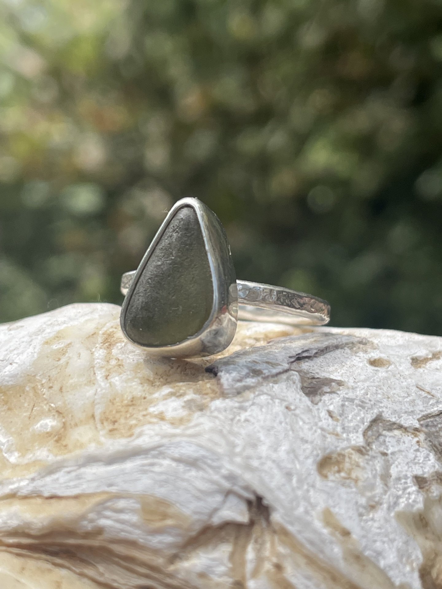 Sea glass Rings – Silver Lines Jewellery