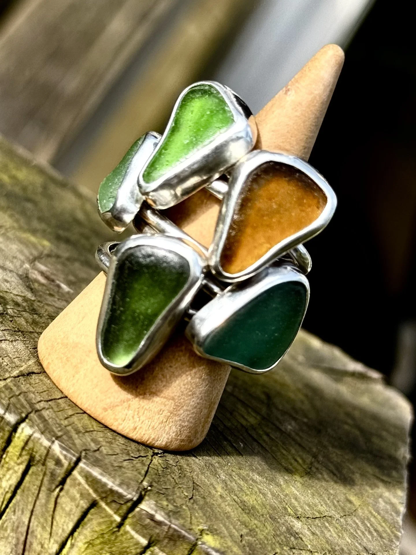 Natural Sea Glass Ring