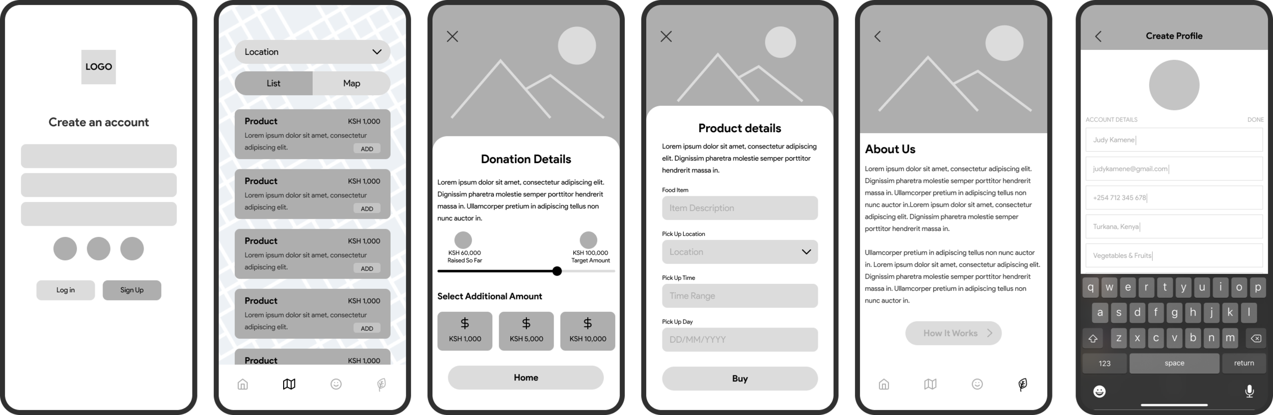 Mid-Fidelity Wireframes
