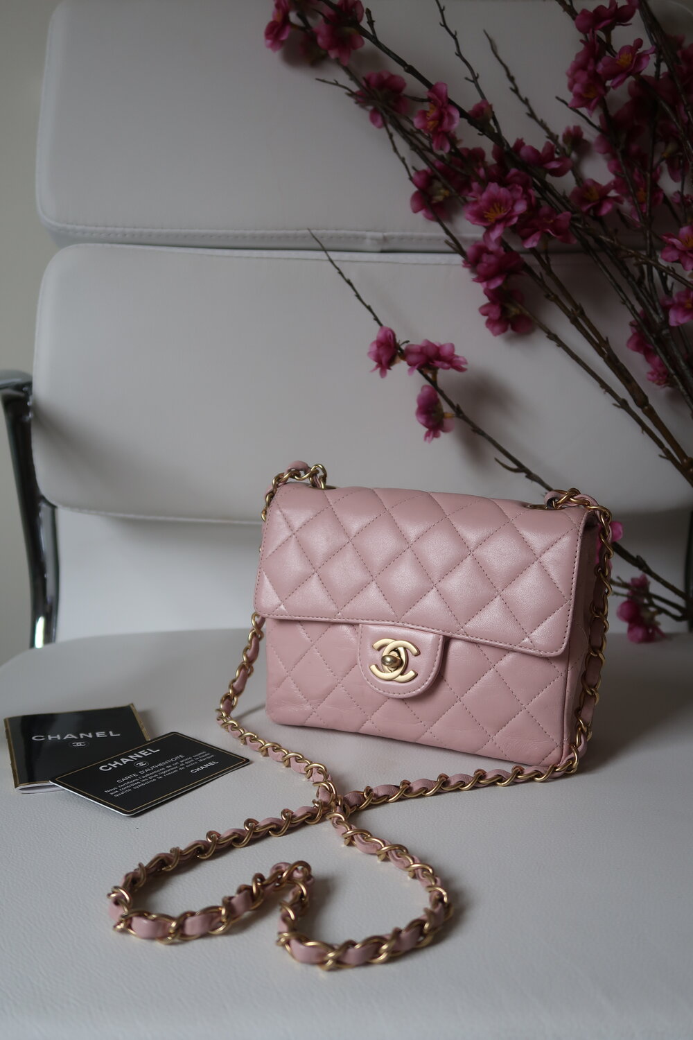 chanel classic flap pink