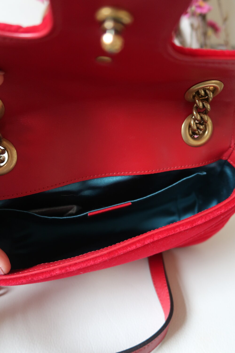 Gucci Marmont Red Velvet Bag — Blaise Ruby Loves