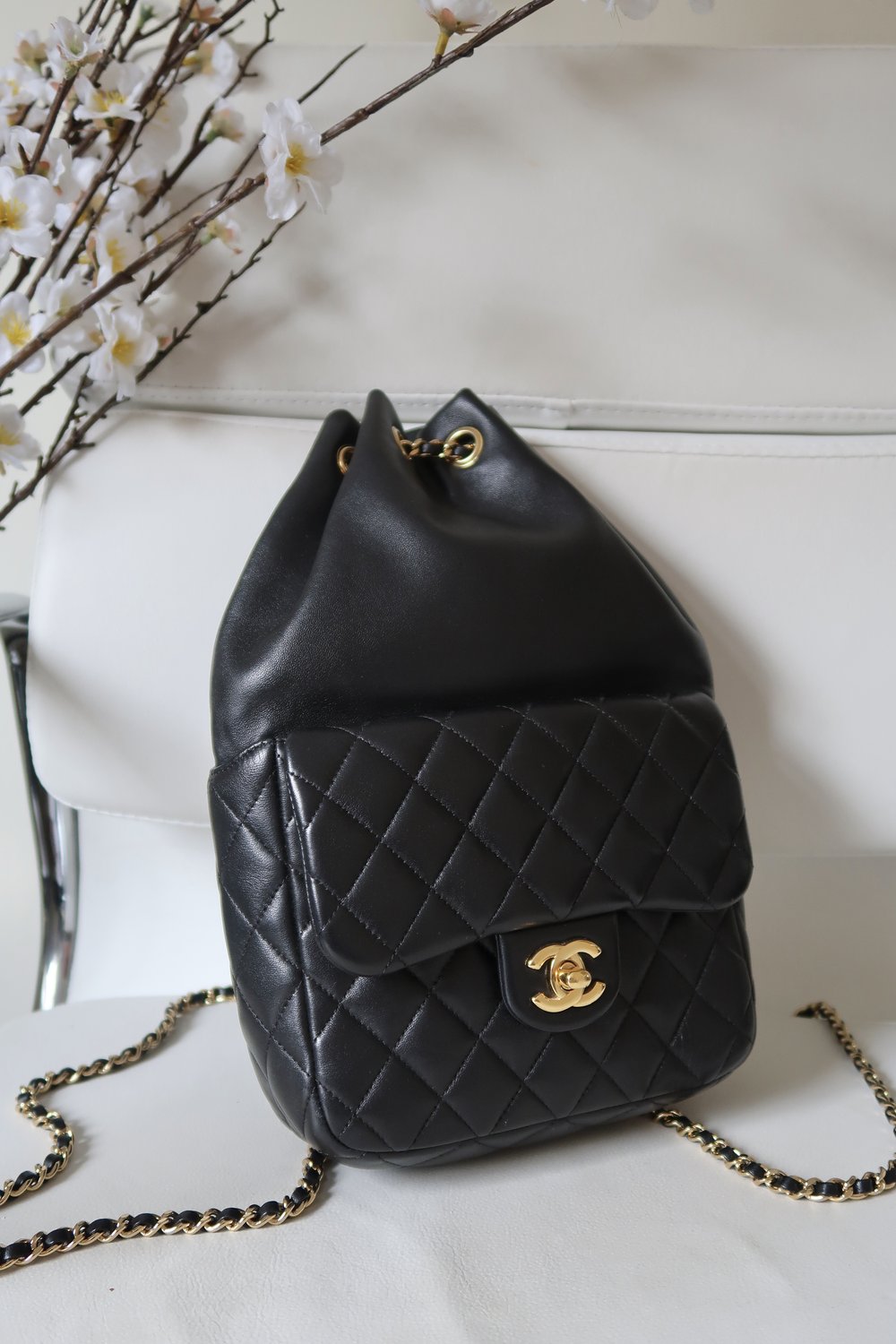 CHANEL Caviar Quilted Business Affinity Backpack Black