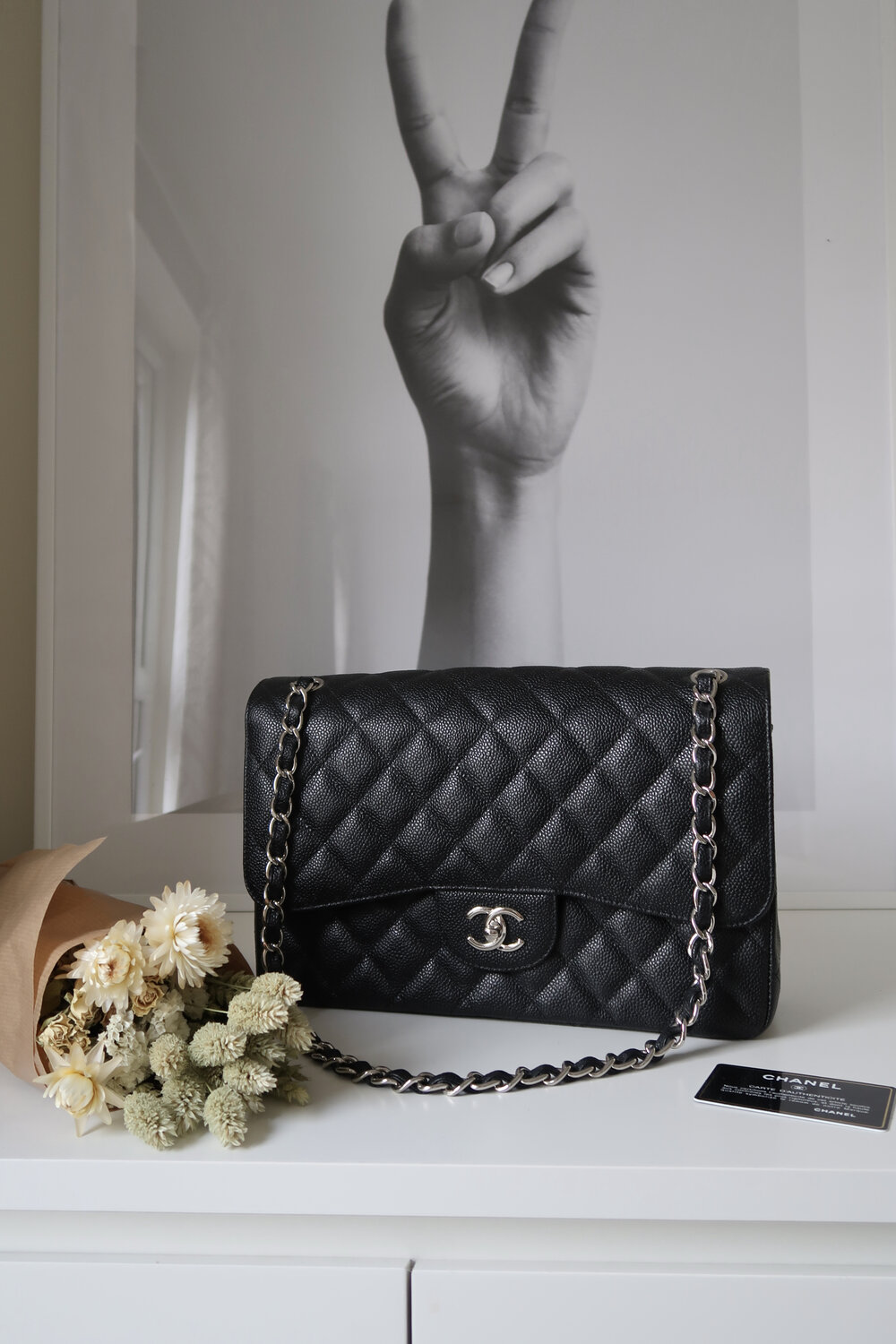 Chanel Large Black Caviar Classic Double Flap, 2015-2016 — Blaise
