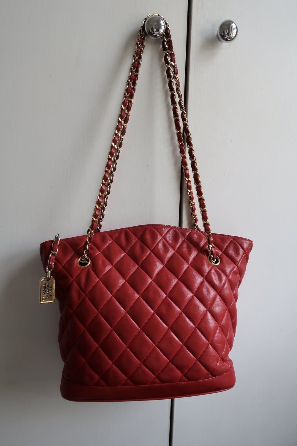 Vintage Chanel Red Quilted Tote Bag (1989-1991 series) — Blaise