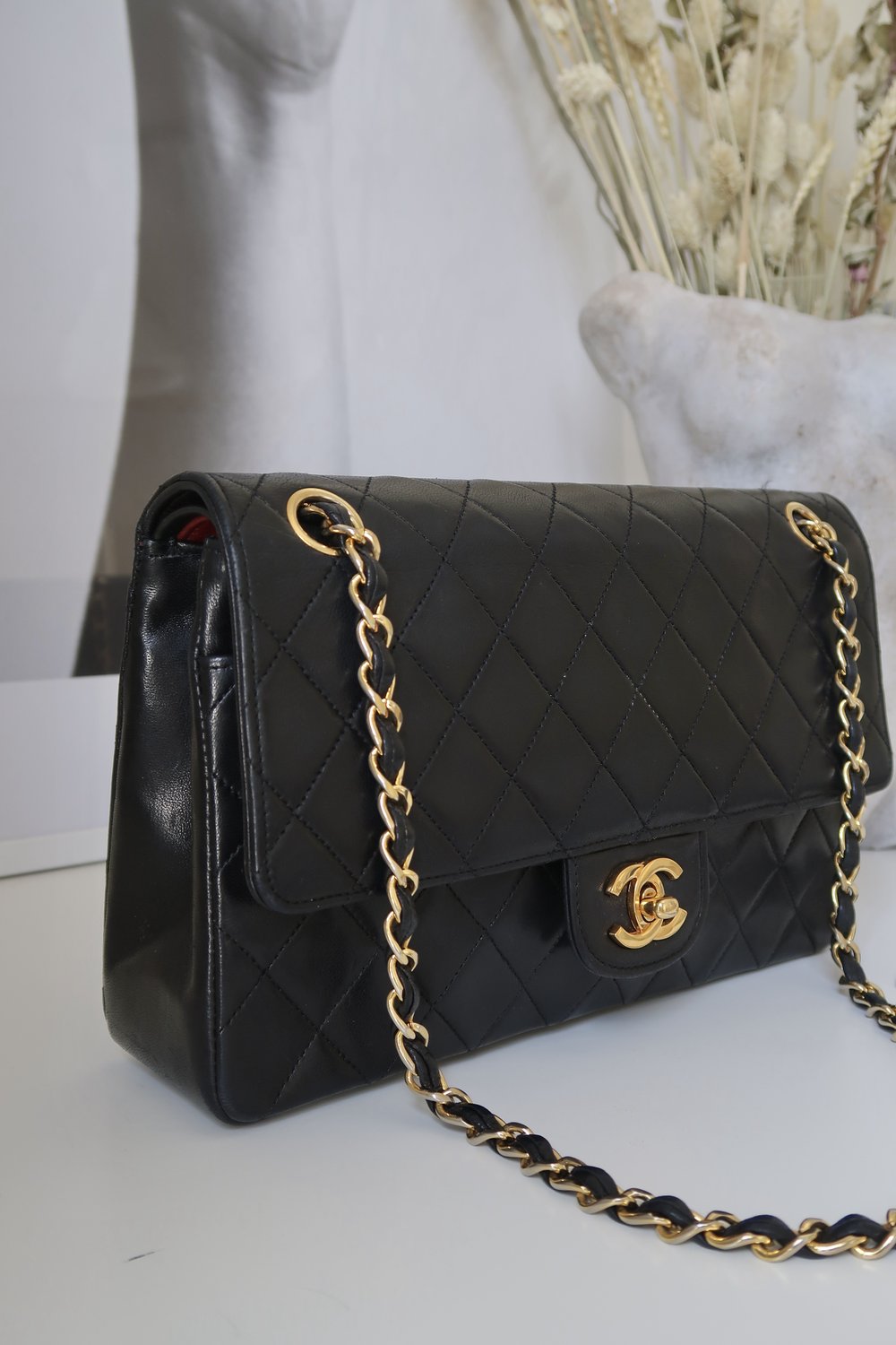 Chanel Black Medium Vintage Double Flap (1986-1988) — Blaise Ruby Loves