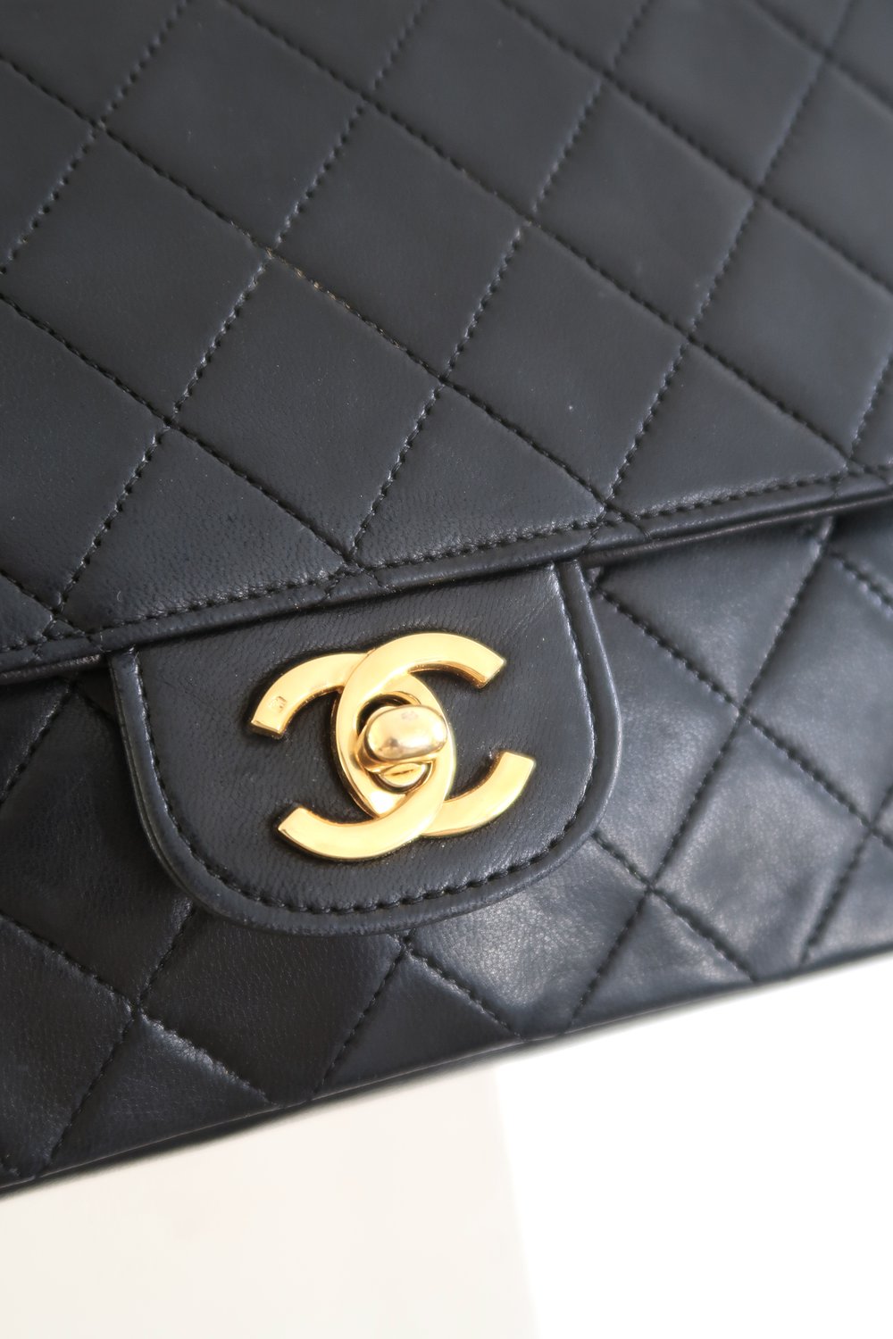 Chanel Black Medium Vintage Double Flap (1986-1988) — Blaise Ruby