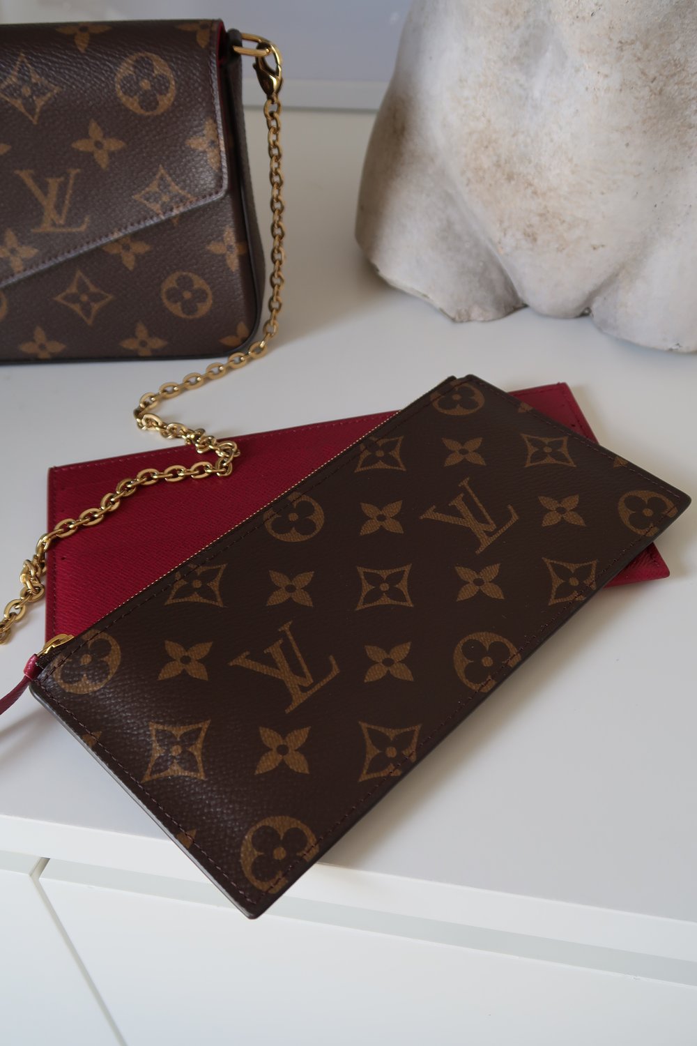 Louis Vuitton Monogram Rivets Pochette Brown — Blaise Ruby Loves