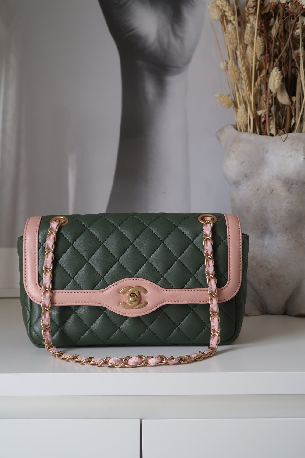 Chanel 2017 Two Tone Green & Pink Flap Bag Cruise Collection — Blaise Ruby  Loves