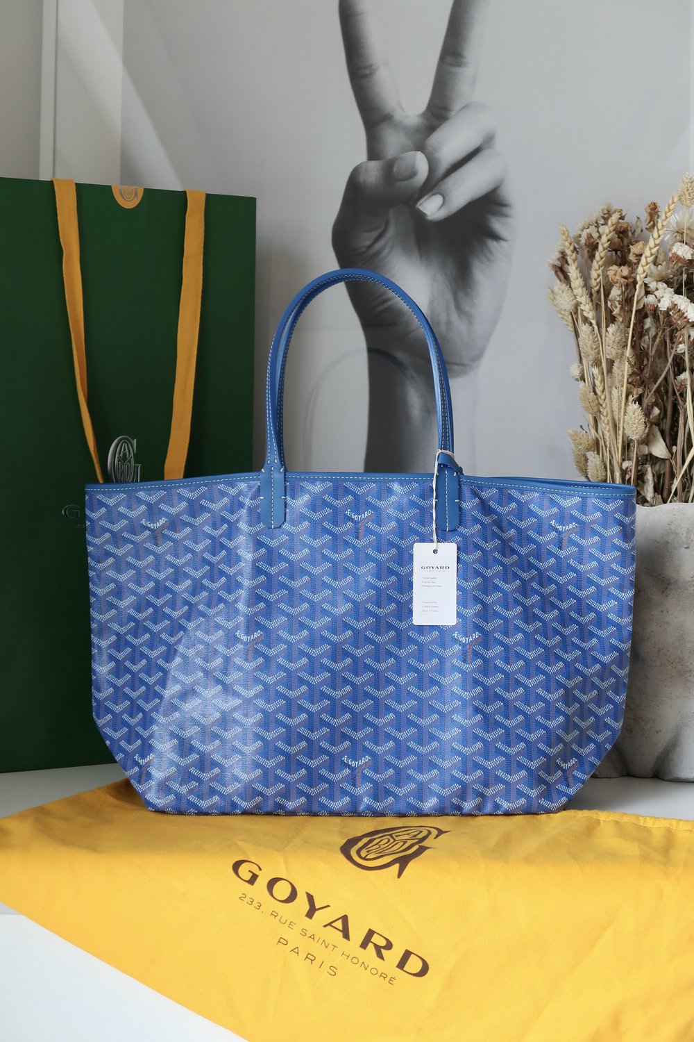 Goyard, Bags, Goyard Saint Louis Pm Tote In Blue