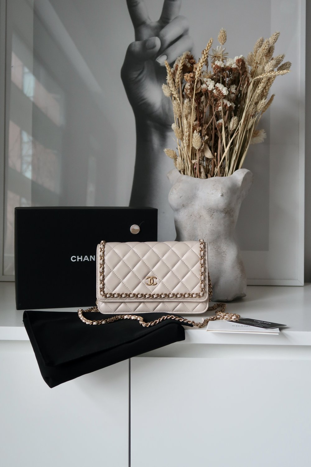 Chanel WOC White With Chain Detail, 30 Series — Blaise Ruby Loves