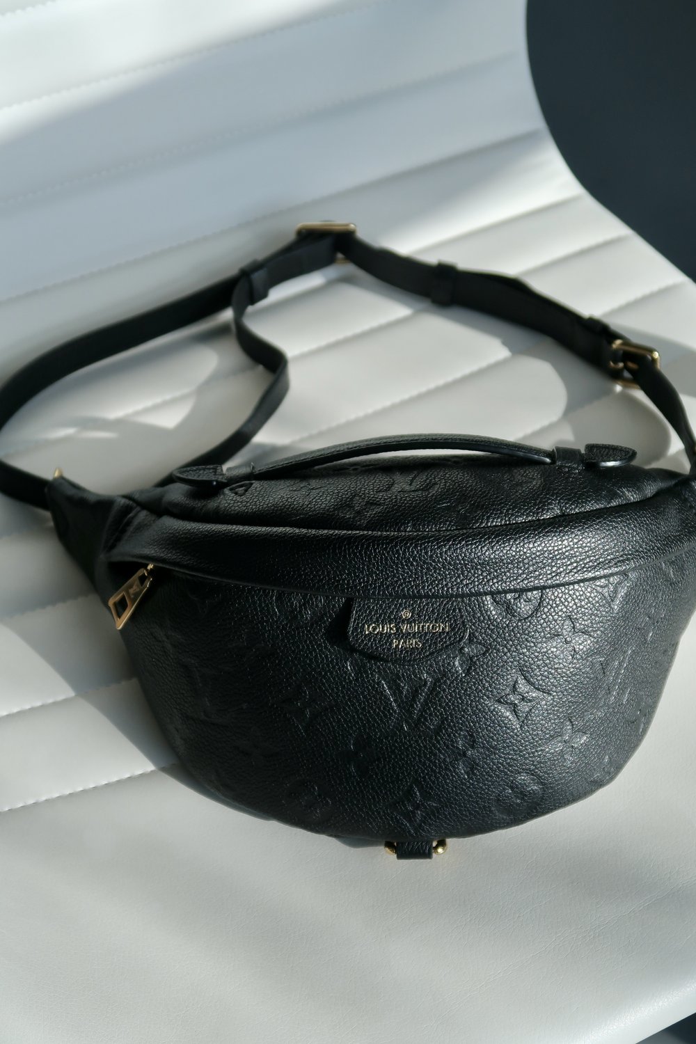 Louis Vuitton Monogram Empreinte Bum Bag Black Noir Leather Travel Fanny  Pack