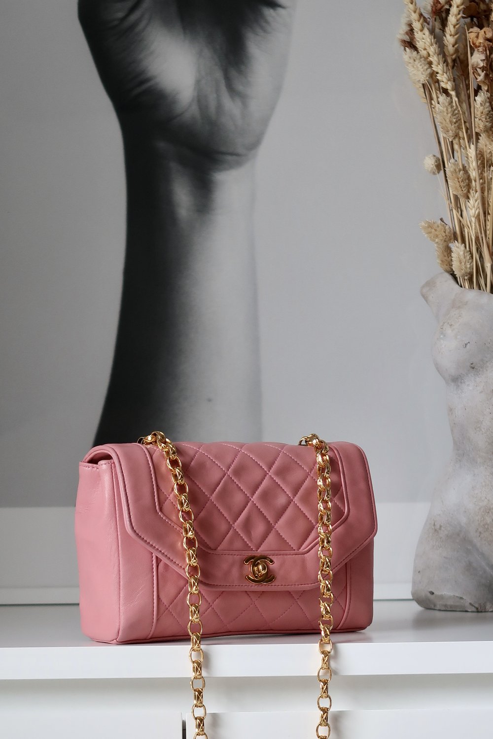 Chanel Vintage Pink Diana Bag — Blaise Ruby Loves