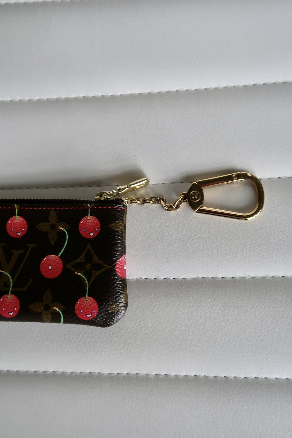 Louis Vuitton Takashi Murakami Cherry Cerise Key Ring Coin Pouch w