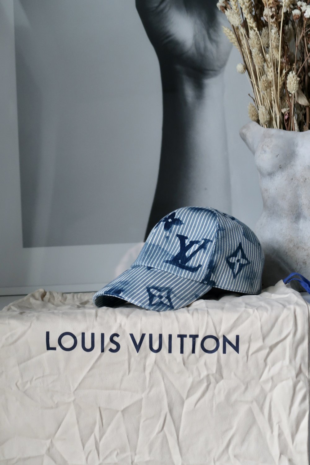 Louis Vuitton Blue Monogram Stripe Water Baseball Cap ref.340014