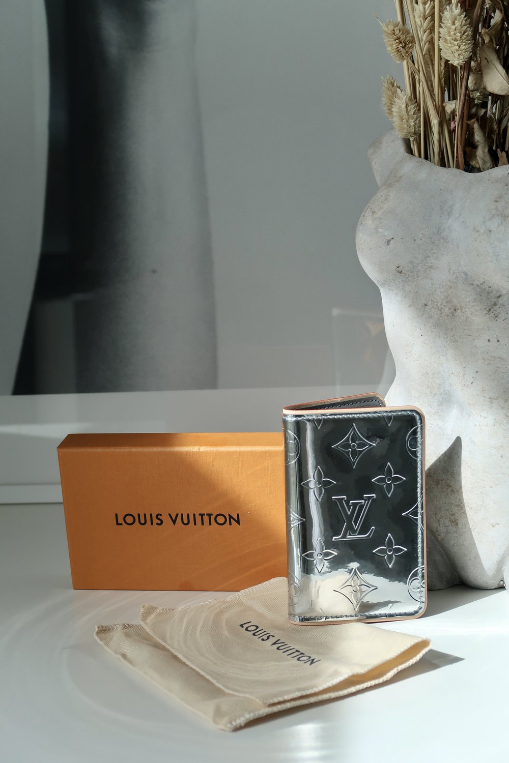 Louis Vuitton Pocket Card Holder Rare Mirror Monogram — Blaise Ruby Loves