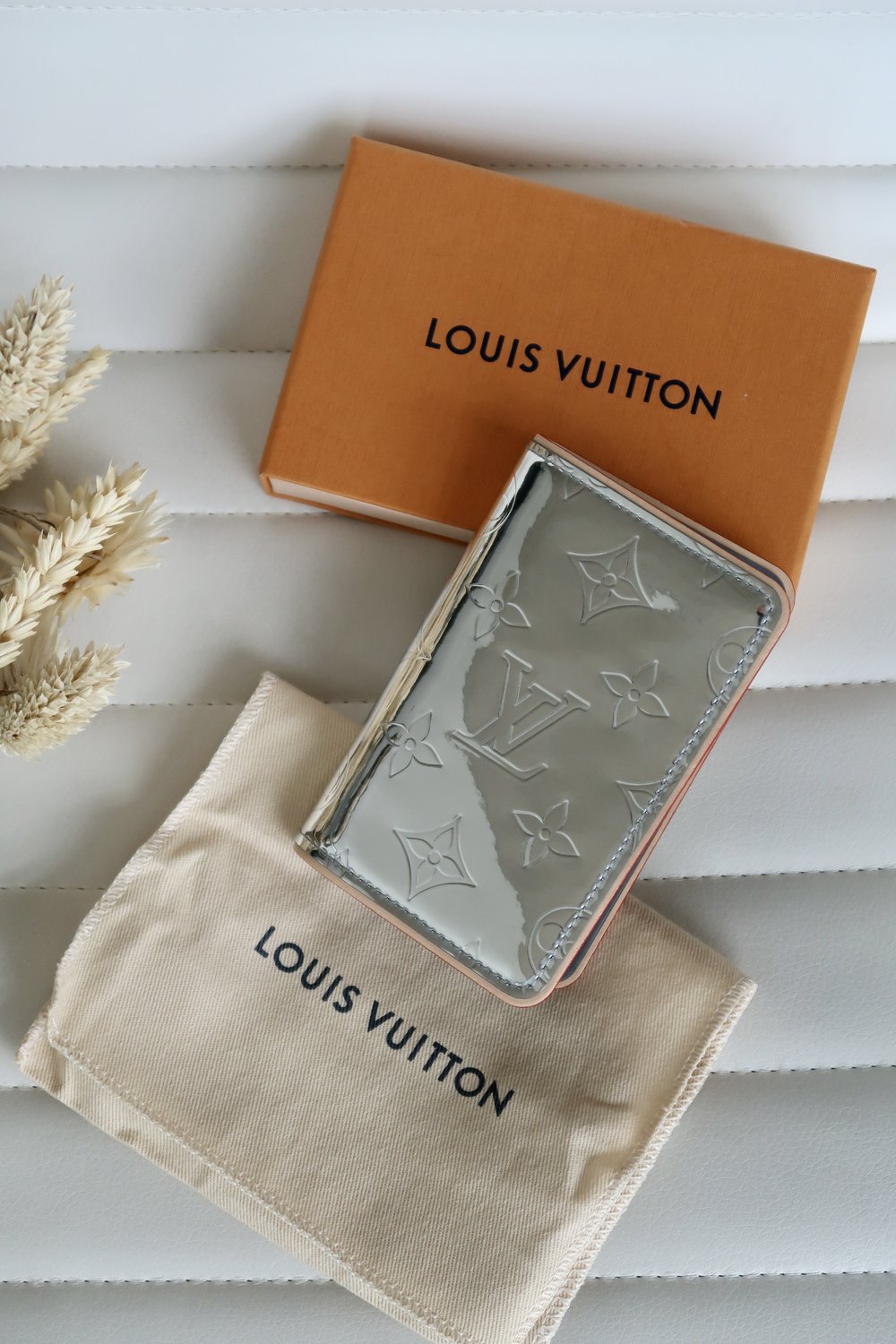 Louis Vuitton Pocket Card Holder Rare Mirror Monogram — Blaise Ruby Loves