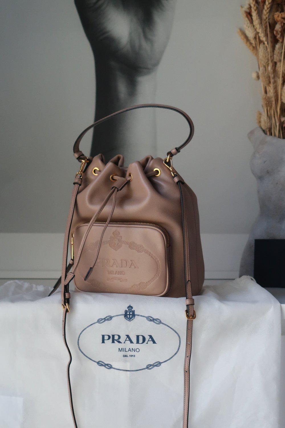 HANDBAGS :: HANDBAGS :: Prada Pattina Glace Calf Leather Cammeo