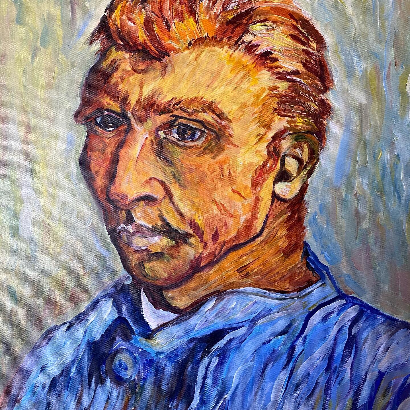 Vincent Van Gogh - my impression of his self portrait.  My favorite of all the masters.