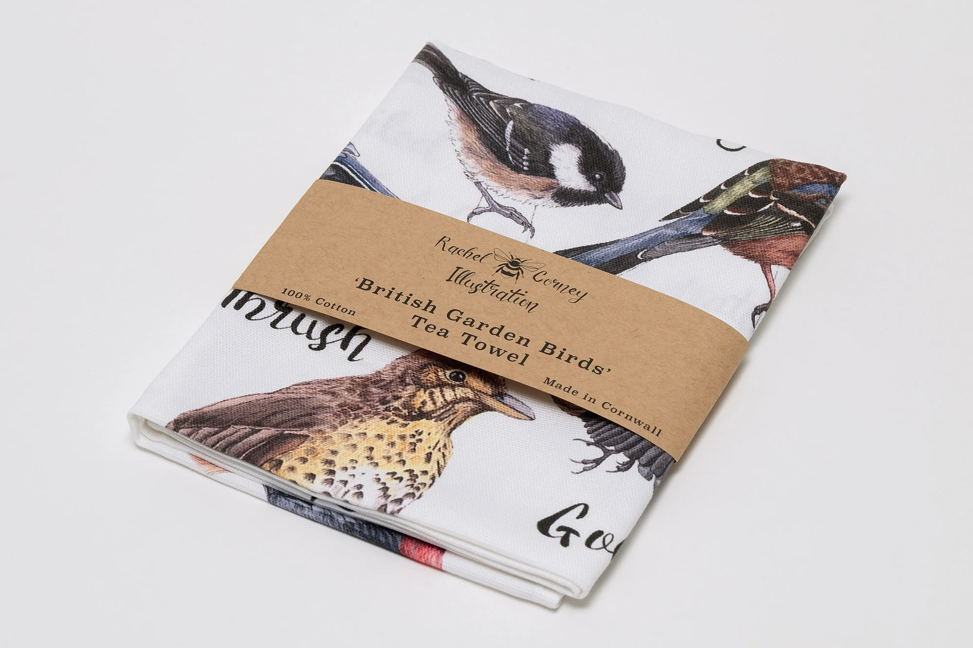 British Garden Birds Tea Towel