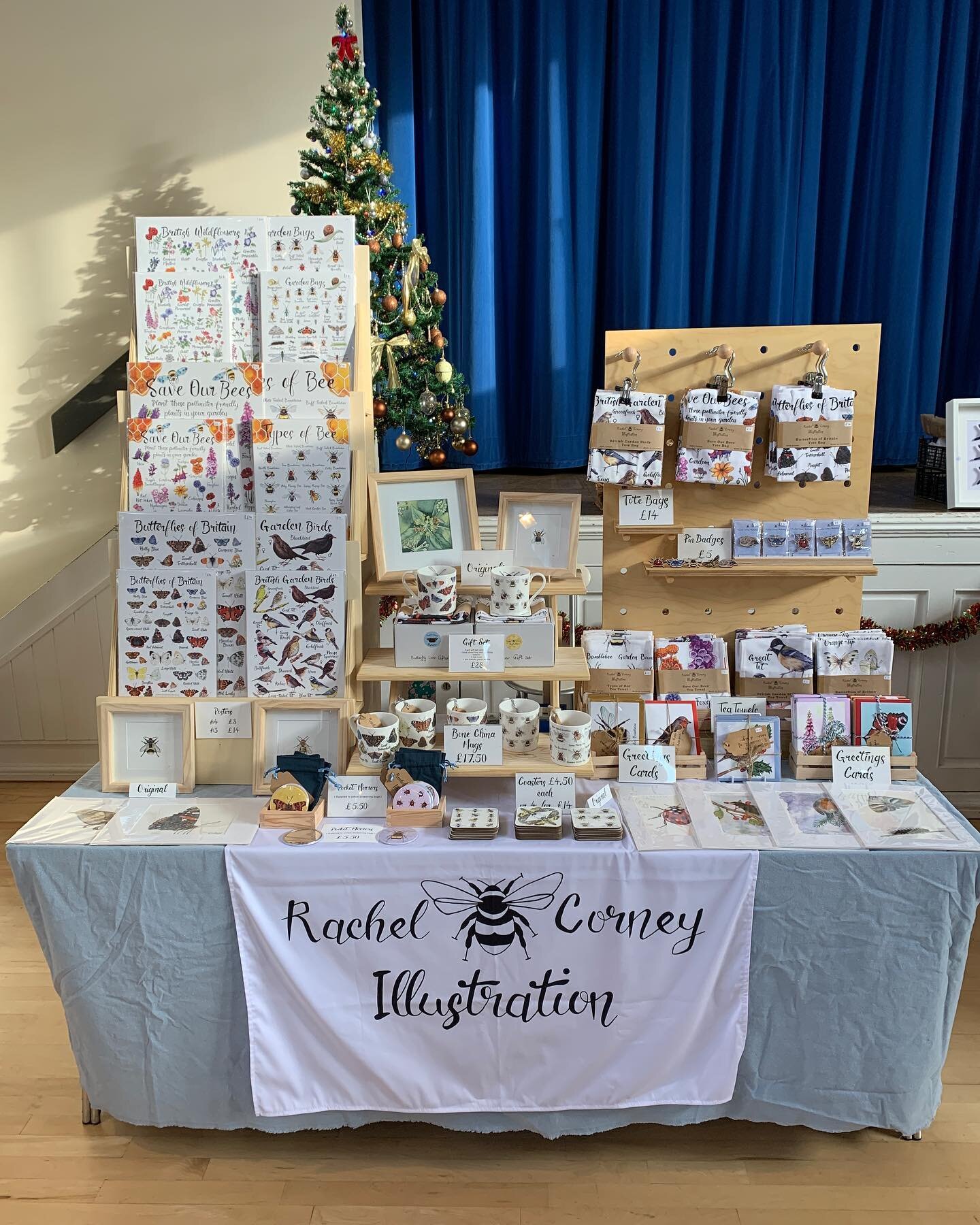 All set up and ready to go for @thecastlebude Christmas Fayre! This is my last one in the run up to Christmas, so do stop by if you&rsquo;re in the area. I&rsquo;m in the Parkhouse centre, hope to see you soon! ❤️