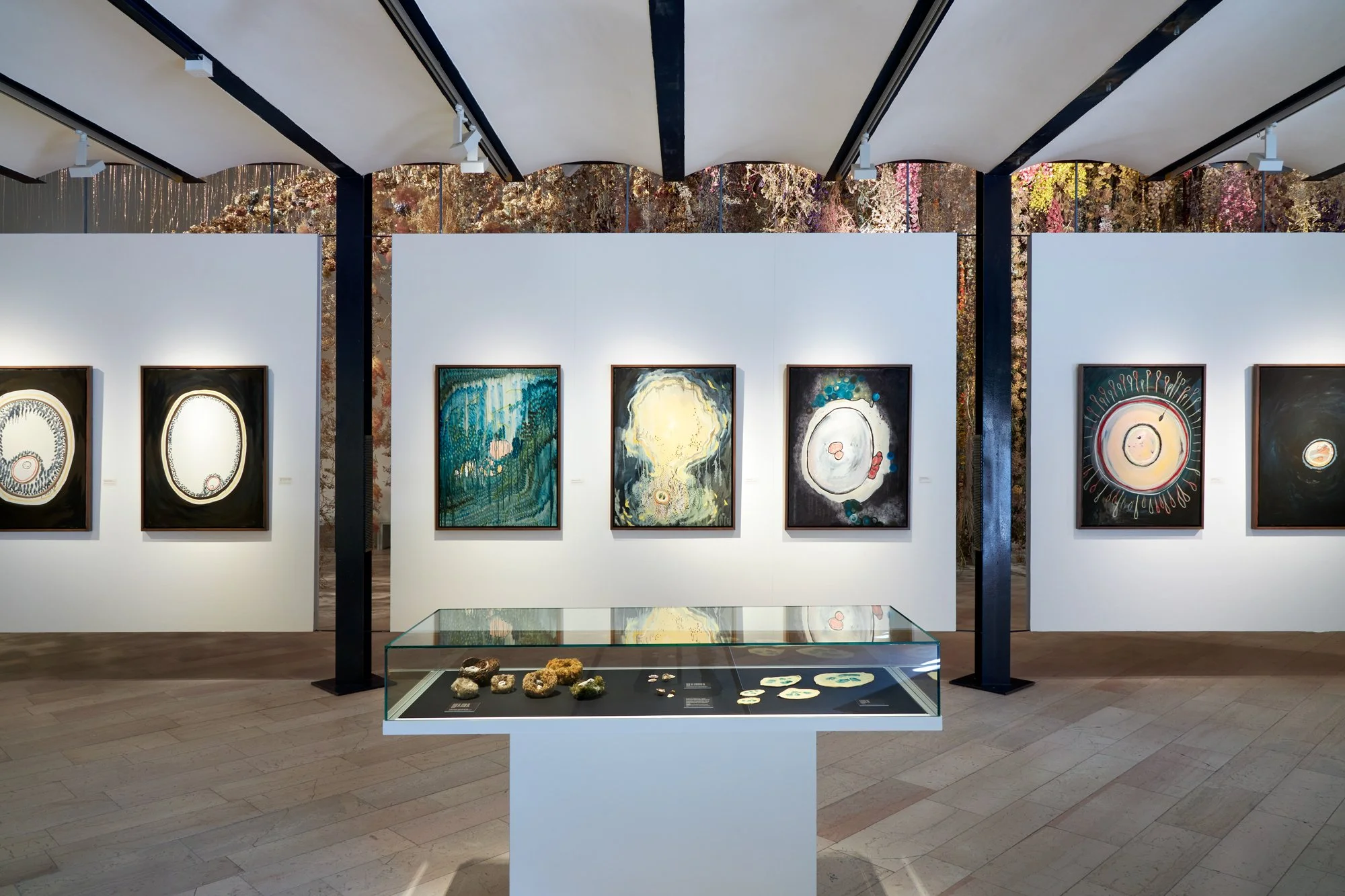 Rebecca Louise Law, The Womb Paintings, 2019. Installation view. Photo: Jan Brockhaus