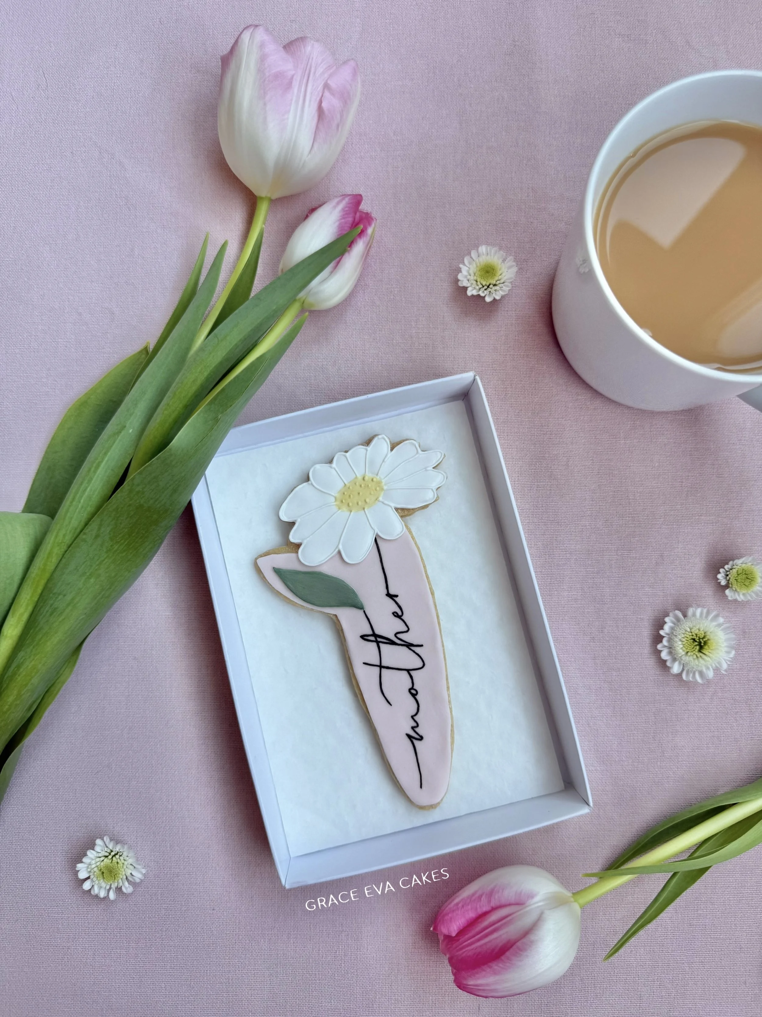 Personalised Flower Shortbread Biscuit Set