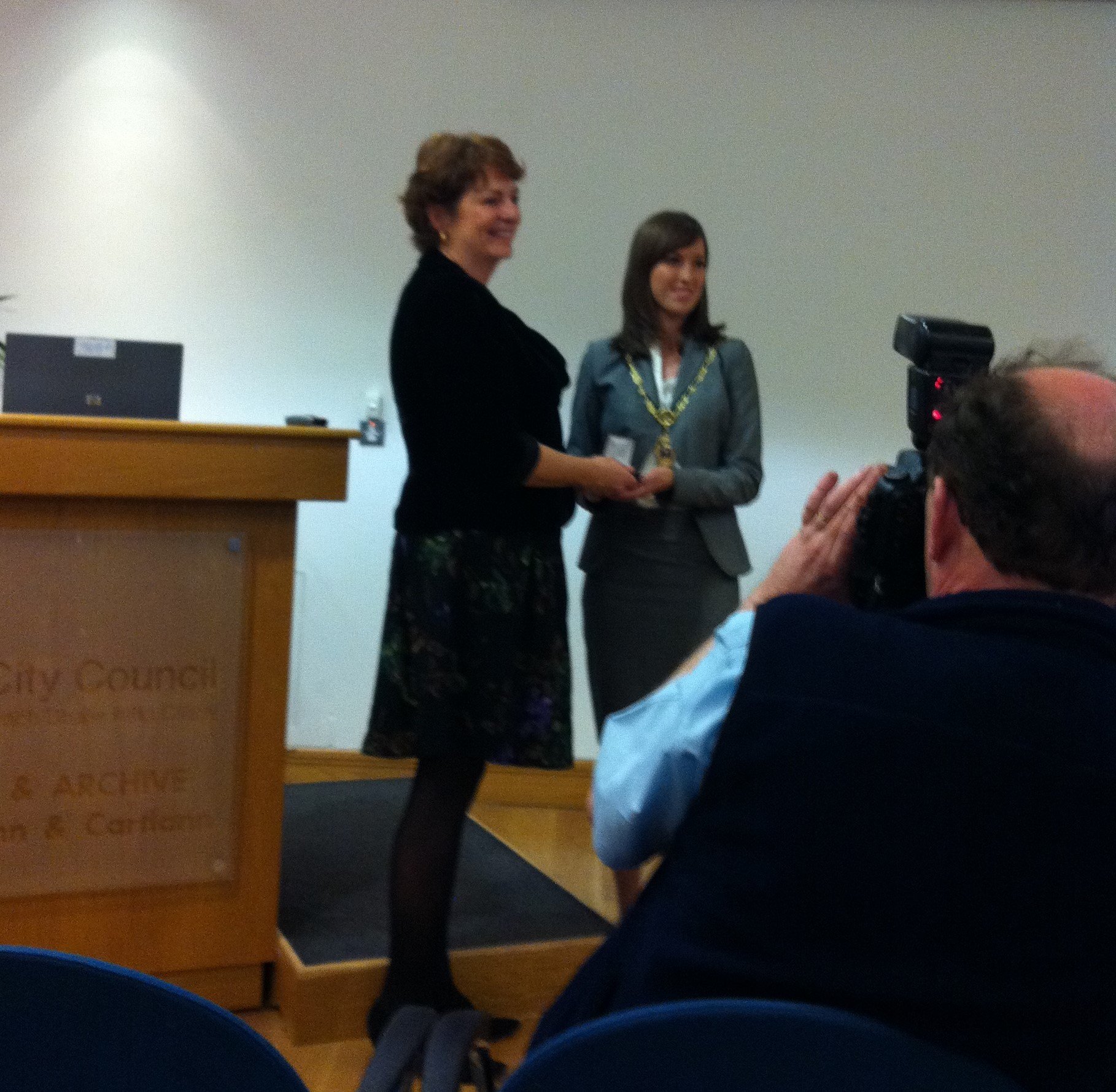 Being awarded the silver medal for best speaker, 2010-2011, Old Dublin Society.JPG