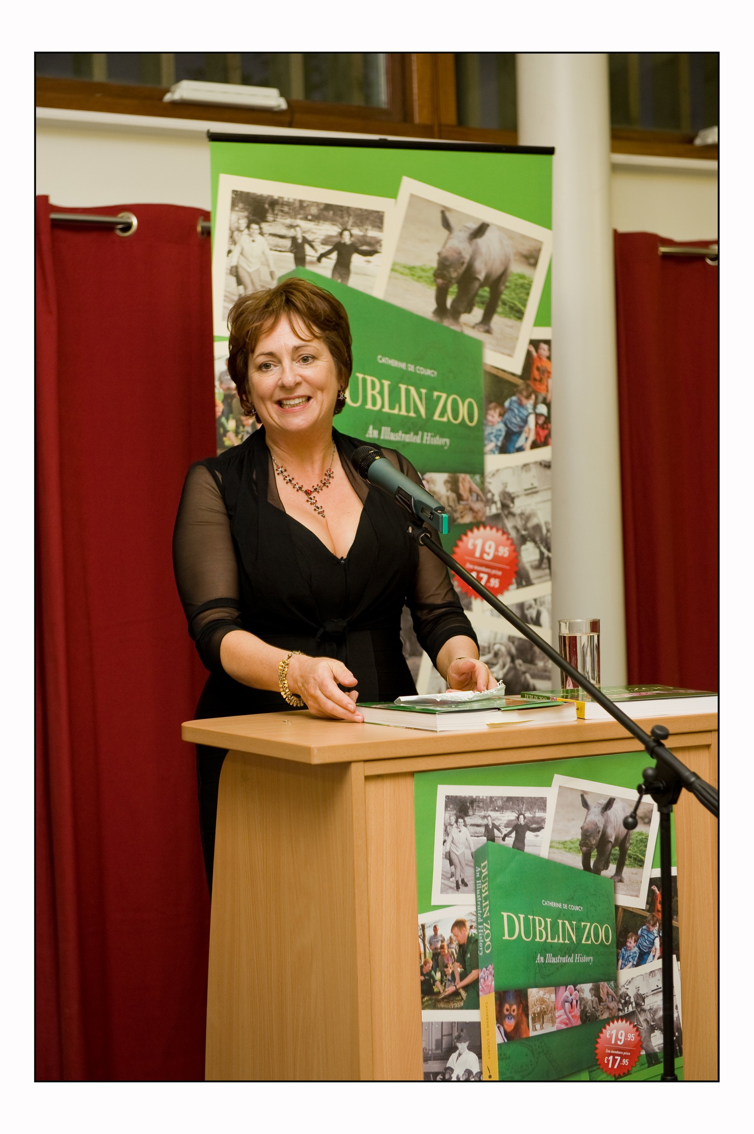 Catherine speaking at launch of Dublin Zoo history.jpg