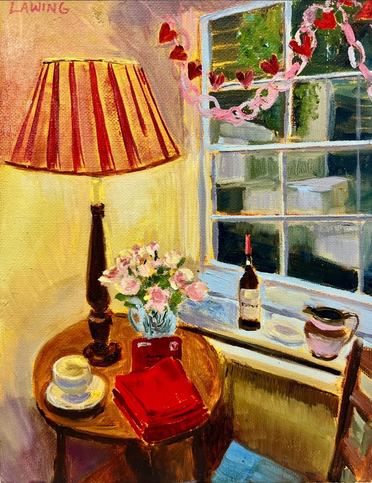 I know Valentine&rsquo;s Day is well behind us, but in keeping with my Scotland and Ireland series, I wanted to post this recent painting. My oldest daughter is currently in grad school at University of Edinburgh and lives in an adorable little flat.