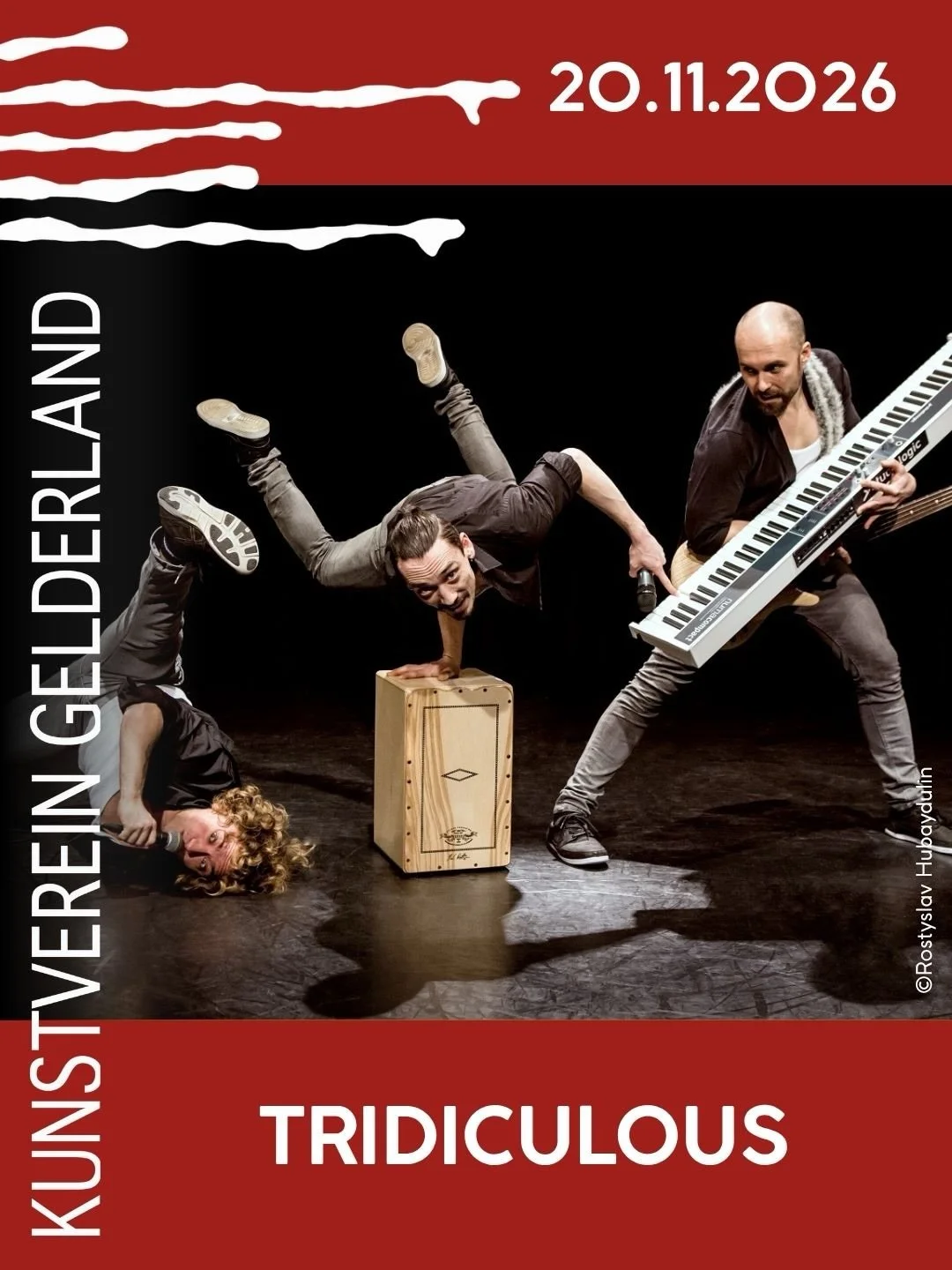 Artistik, Musik &amp; 3D Comedy in der Aula der Liebfrauenschule

Tridiculous

Die Formation &bdquo; @tridiculous &ldquo; bietet ein spektakul&auml;res Programm aus Artistik und Akrobatik, Comedy, Musik und Entertainment, das auch als &rdquo;3D-Comed