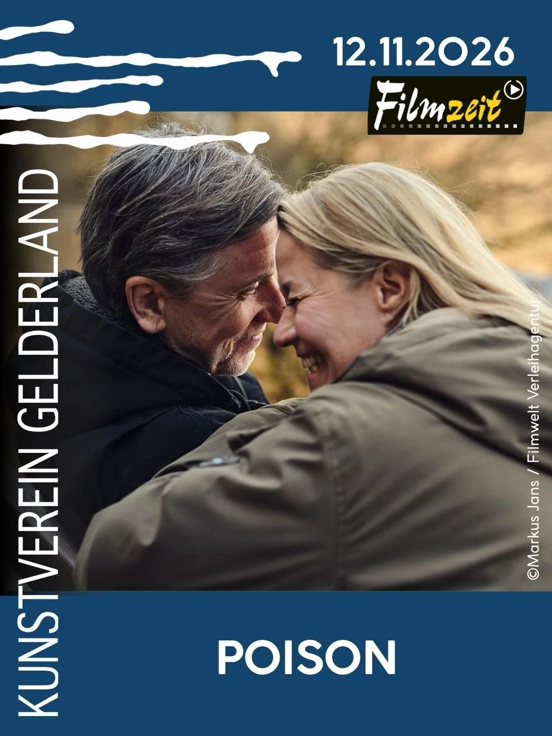 Poison
LX/DE/NL/GB 2025
Trauerdrama mit herausragenden Schauspielern
Mit: Tim Roth, Trine Dyrholm u.a.

Zehn Jahre nachdem ihr Kind bei einem Autounfall ums Leben gekommen ist, treffen Lucas und seine Frau Edith wieder aufeinander. Ihr kurzes Wieders