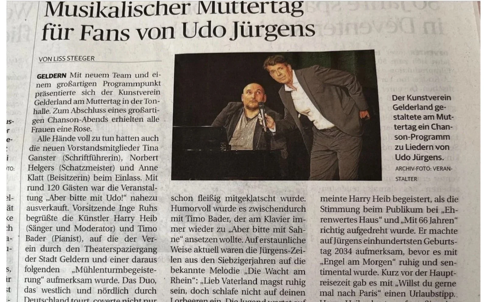 Pressebericht:"Aber bitte mit Udo!"
