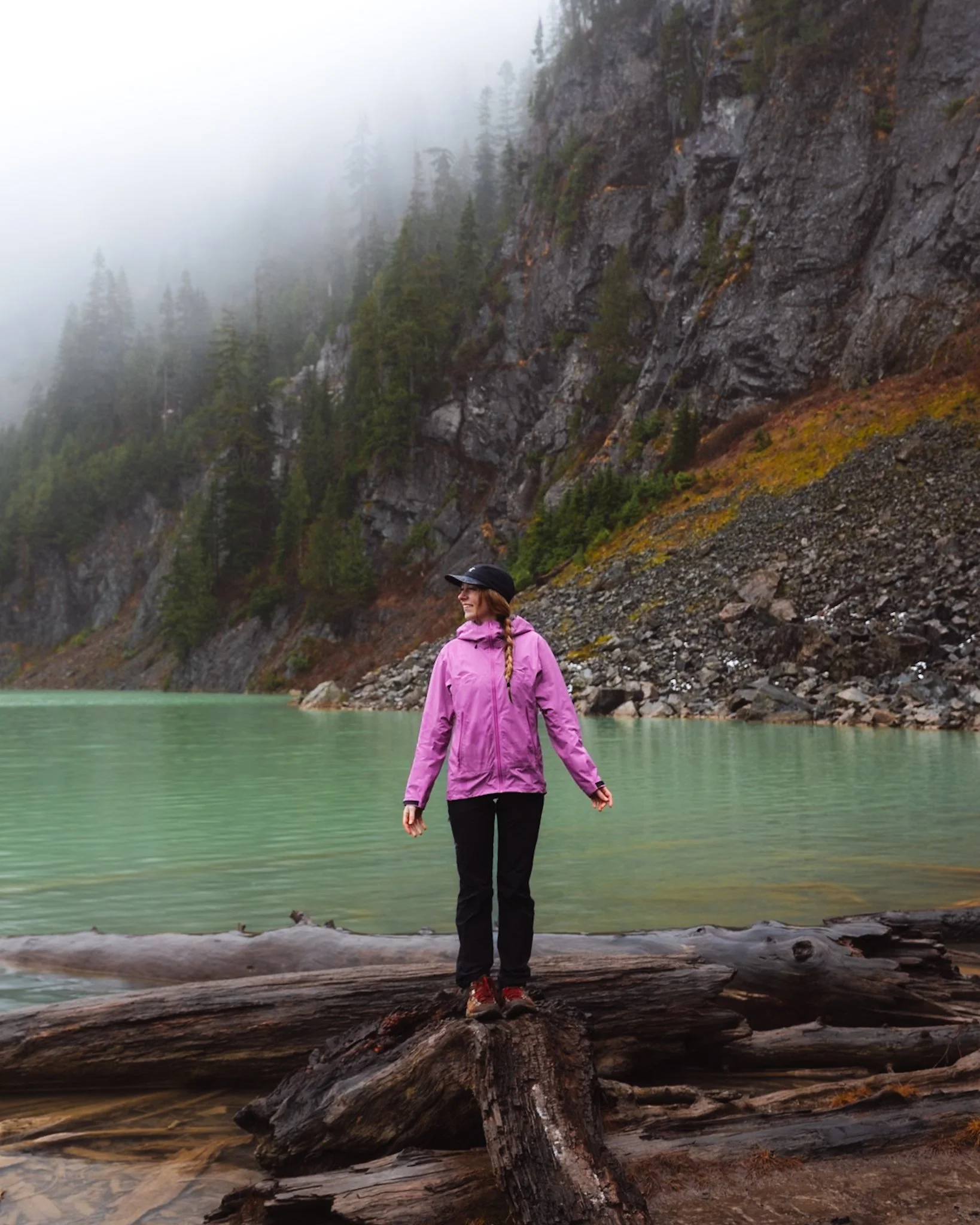 Wearing women's arc'teryx hiking pants hiking in Washington's cascades mountains, best women's hiking pants