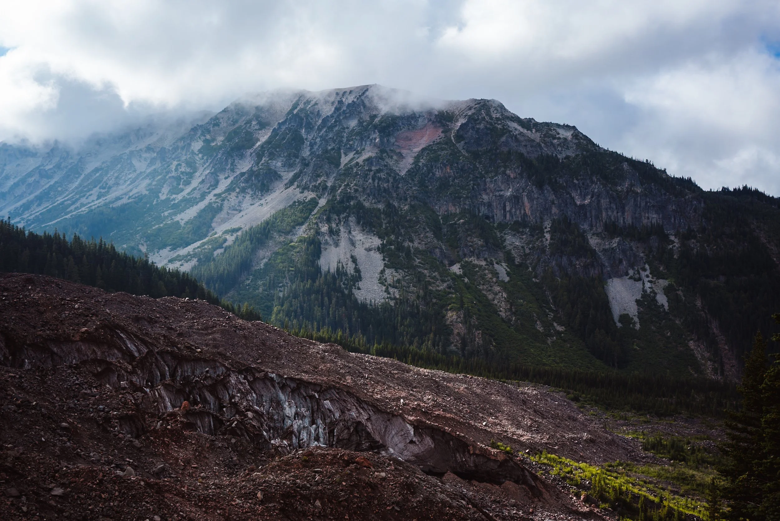 View of Winthrop Glacier from the Wonderland Trail