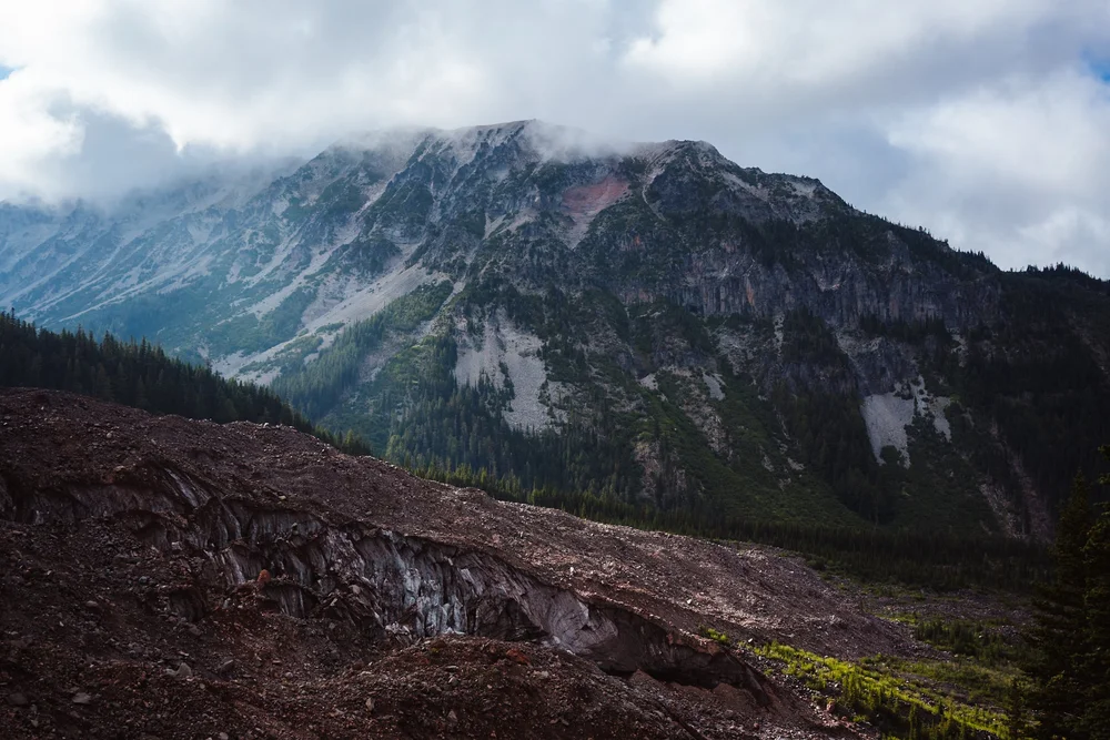 View of Winthrop Glacier from the Wonderland Trail