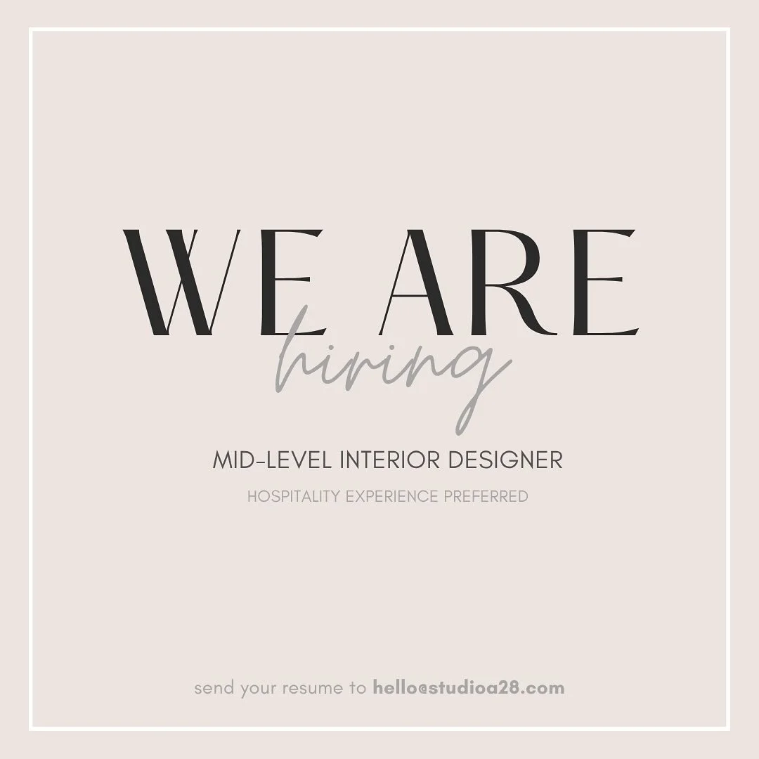 ✨ HIRING // We&rsquo;re Hiring: Mid-Level Interior Designer - Are you a creative, detail-oriented designer with a passion for transforming spaces? We want YOU to join our team!

We&rsquo;re seeking a talented Mid-Level Interior Designer with hospital