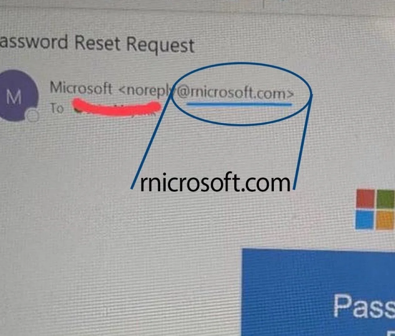 🔐 Cybersecurity Awareness Month 🔐
Think that email looks legit? 👀 Look again!

Scammers are getting sneaky, like swapping just ONE letter in an email domain.
➡️ &ldquo;microsoft.com&rdquo; becomes &ldquo;rnicrosoft.com&rdquo; (that&rsquo;s an R + 